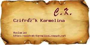 Czifrák Karmelina névjegykártya